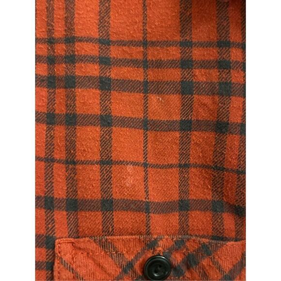Quicksilver men's Dufflink flannel quilted overshirt S red plaid - Picture 11 of 13